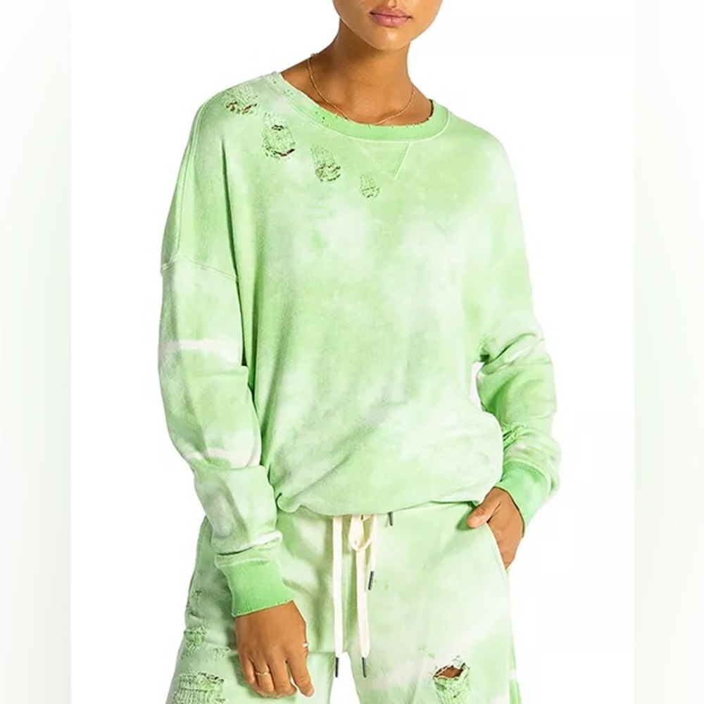 NWOT NWOT PHILANTHROPY Olympia Sweatshirt in Chartreuse Eclipse Tie Dye
